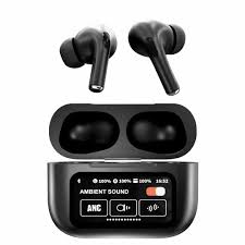 A9 Pro ANC Wireless Earbuds with Full-Color Smart Touch Screen